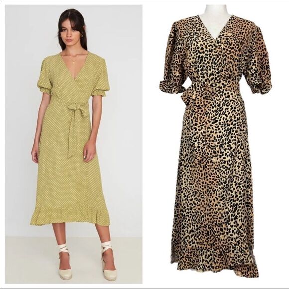 Faithfull The Brand Abbey Midi Wrap Dress - Picture 3 of 14